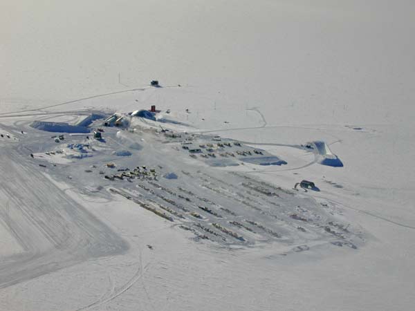 aerial view showing excavation for tunnel access