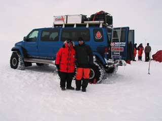 the vehicle and its two drivers