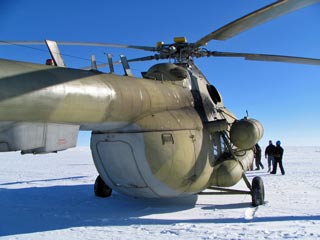 the rear view of the MI-8