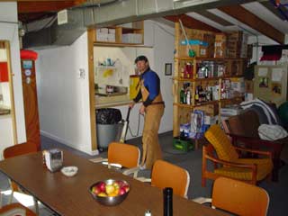 cleaning up