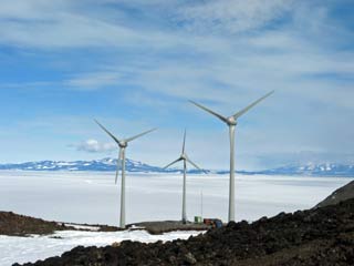 wind times McMurdo wind turbines completed