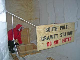 Lance looking into the gravity vault