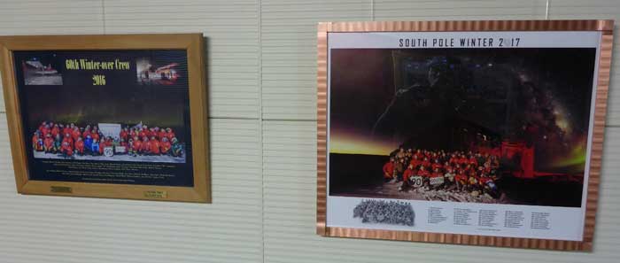 the 2017 winterover photo on the wall