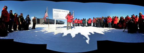 the ceremony marking Scott's arrival