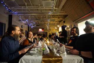 Polies perusing the menu