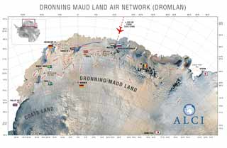 map of East Antarctica served by ALCI