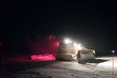 preparing the skiway
