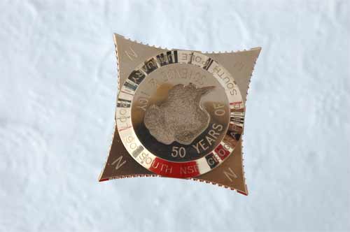 the South Pole marker installed on 1 January 2007