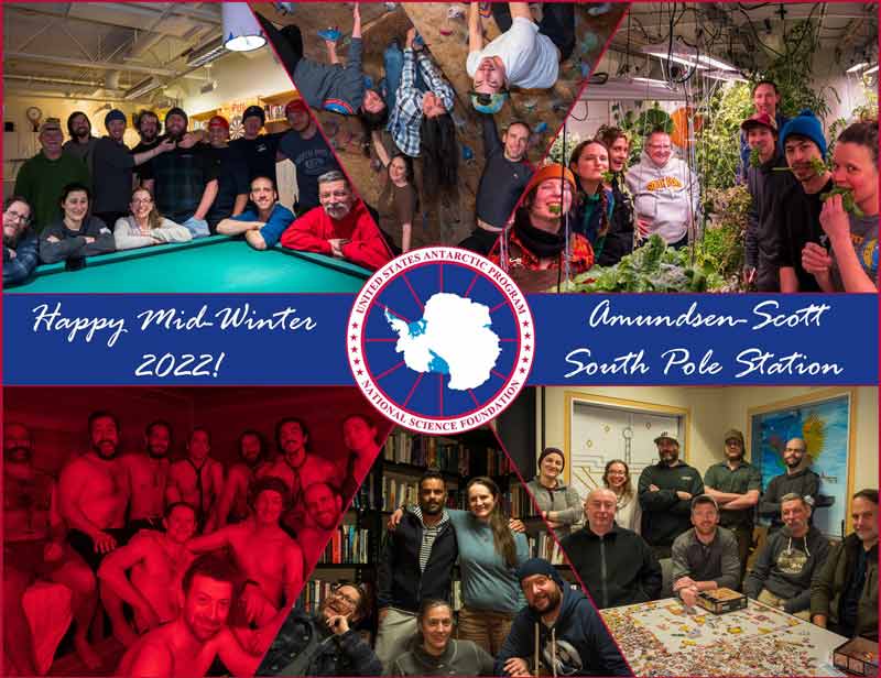 the 2022 midwinter South Pole greeting card