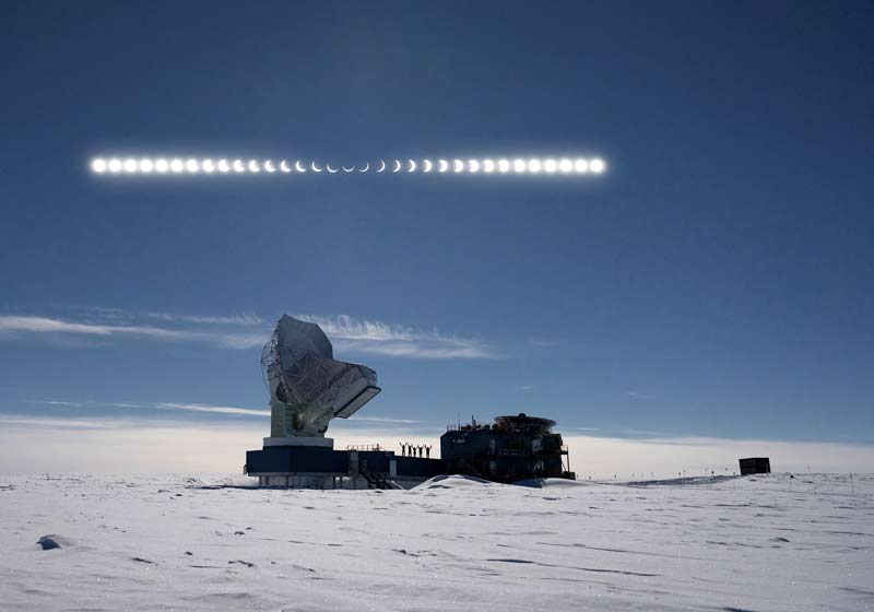 timelapse of the 4 December eclipse at Pole