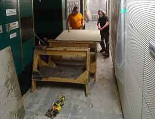 replacing the subfloor boards