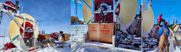 the ARA drill assembly being tested
