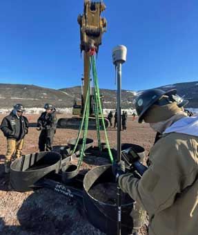 moving the pile drilling template