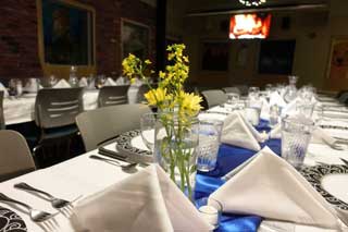 flowers on the midwinter dinner table