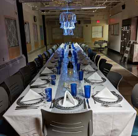 the table before dinner