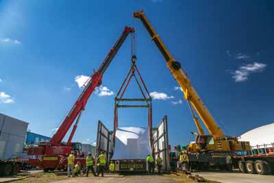 staging the motor for shipment