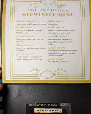 the menu