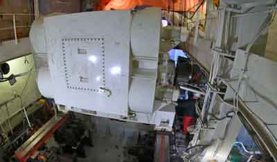 moving the new motor into place