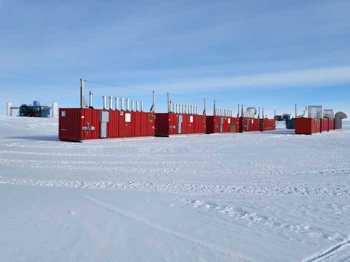 Drill equipment staged at the SES