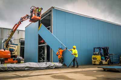 storage building siding removal