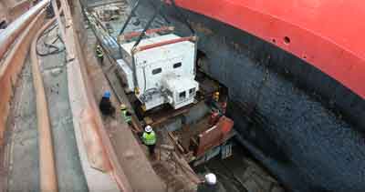 lifting up the old motor