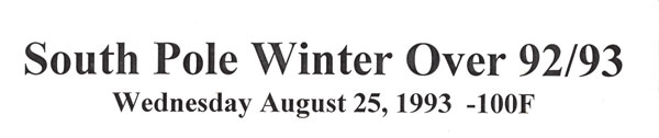 South Pole Winter 1993