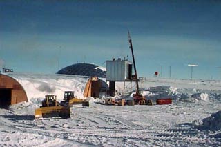 demolition of the dome's balloon inflation tower