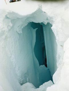 looking into the crevasse