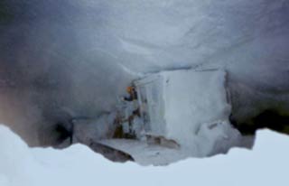 Linda in the crevasse