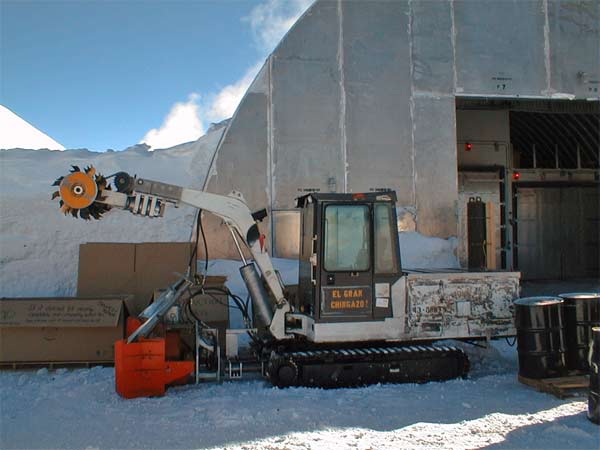 the tunneling machine outside the heavy shop
