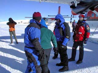 the skydivers getting ready
