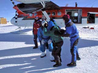 the skydivers getting ready