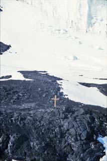 memorial cross at the 1992 crash site