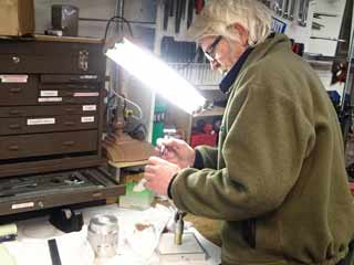 Anton crafting the marker
