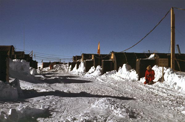 Jerry Marty in the construction camp