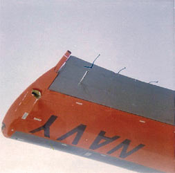 damage to the port wing