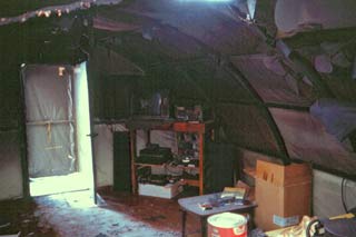 summer camp lounge after the fire