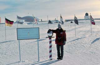 Cynthia Hagley at the Ceremonial Pole