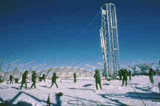 raising one of the top tower columns