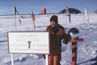 Martha Kane Savage at the Ceremonial Pole