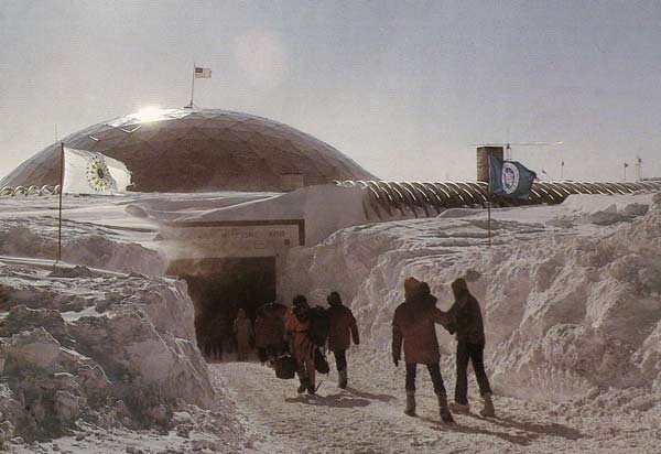 The prince and other visitors enter the dome