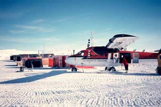 Twin Otter parked at Pole