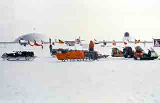 expedition equipment in front of the dome