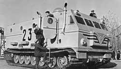 Russian snow traverse vehicle
