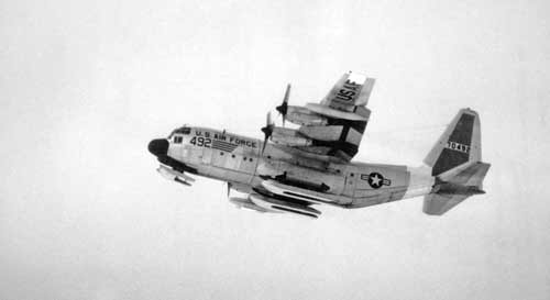 Air Force C-130 over McMurdo