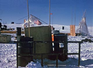 the traverse camp equipment in December 1965