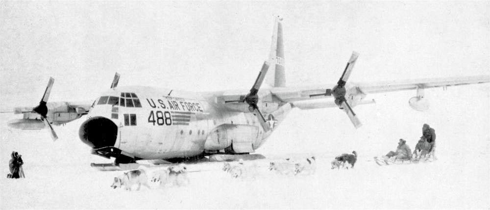 First ski equipped C-130 arrives at McMurdo
