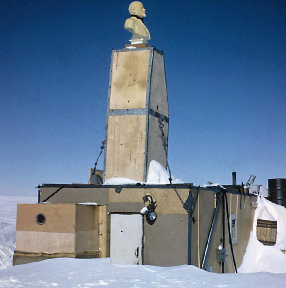 the bust of Lenin at the Pole of Inaccessibility
