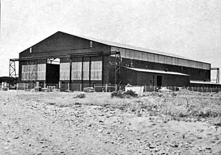 The hangar, almost complete