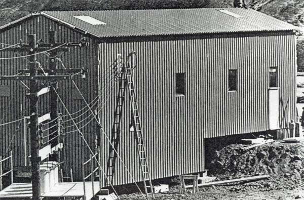 the incinerator building under construction